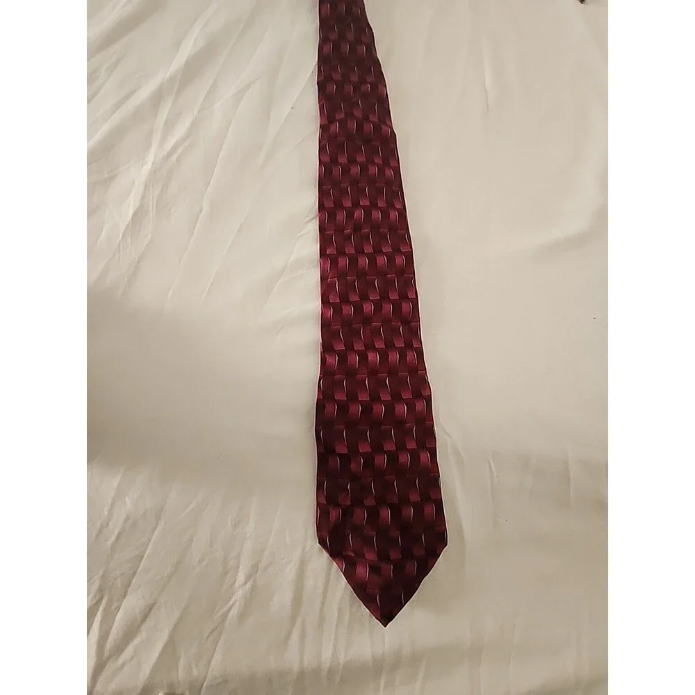 GD Grateful Dead Silk Tie Red And Blue Abstract Design